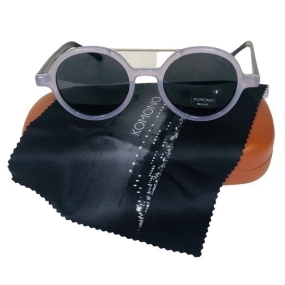 Women’s purple Sunglasses NEW Komono Vivien round frame main image 4